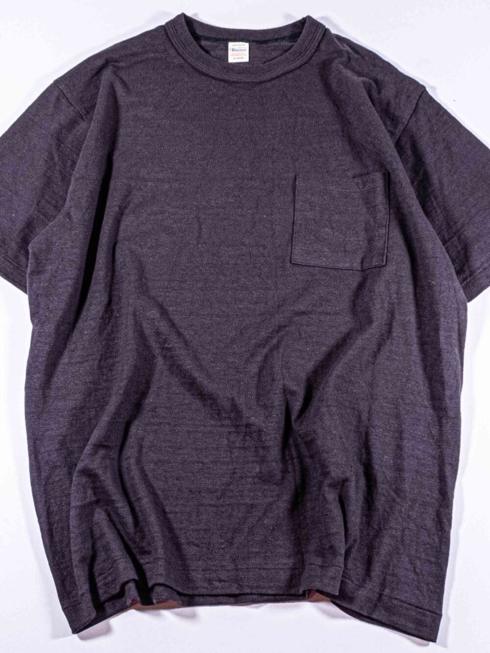 Warehouse & Co Blank Pocket T Shirt XL Made in Japan Bound Collar Tee Black